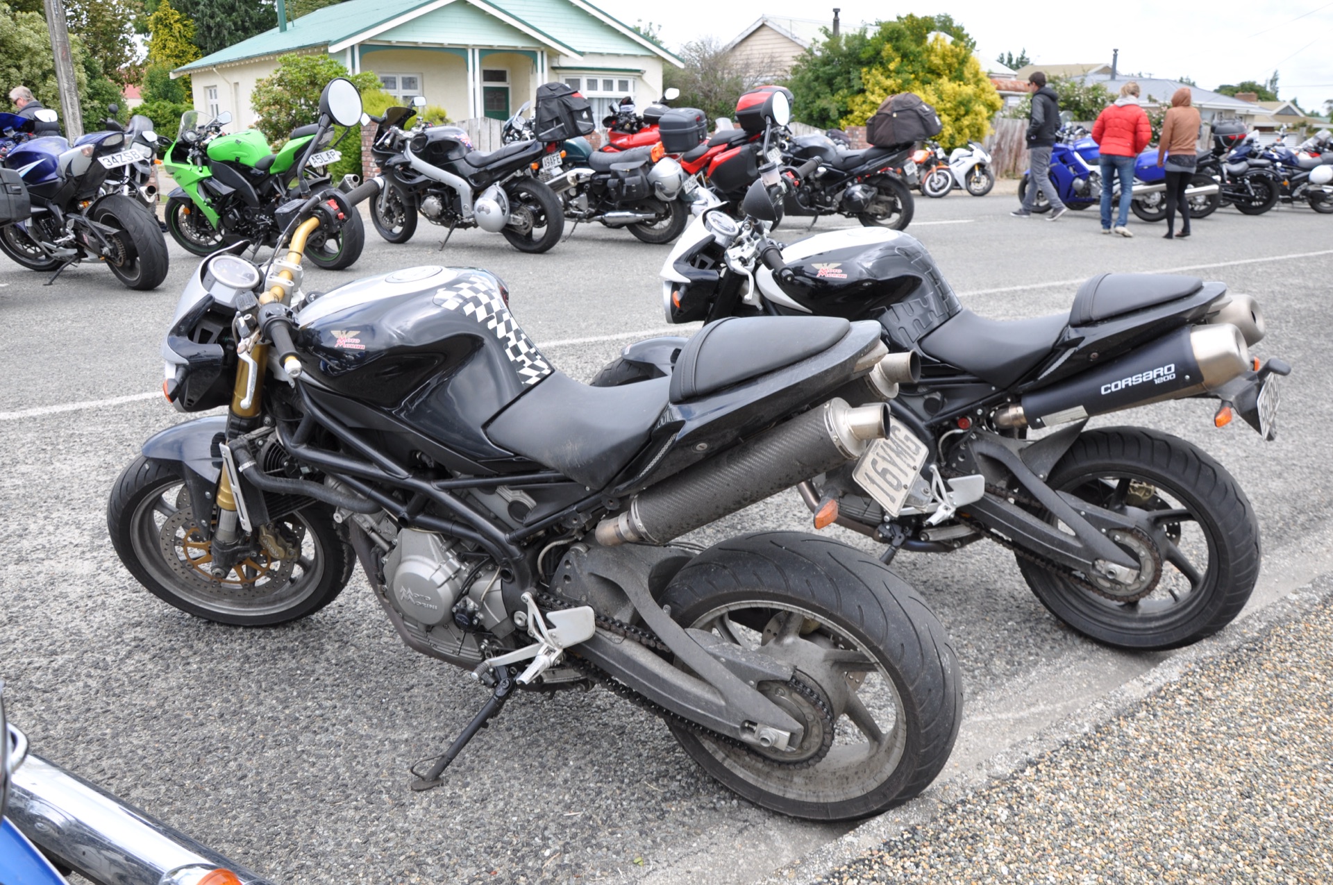 Two outdoor bikes on the trail